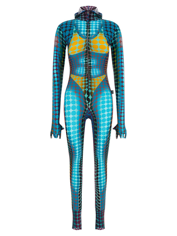 Jean Paul Gaultier 80% polyamide bodysuit in blue