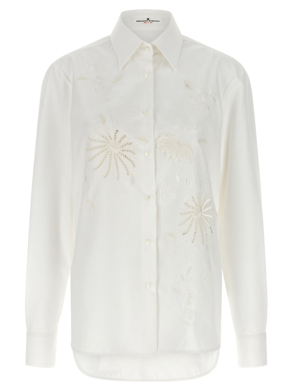 Ermanno Scervino 100% cotton blouse in white