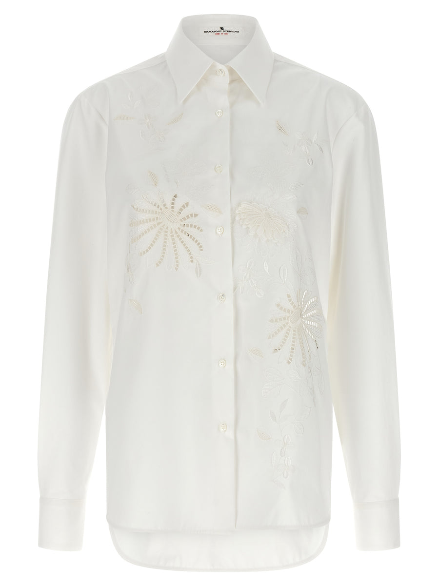Ermanno Scervino 100% cotton blouse in white