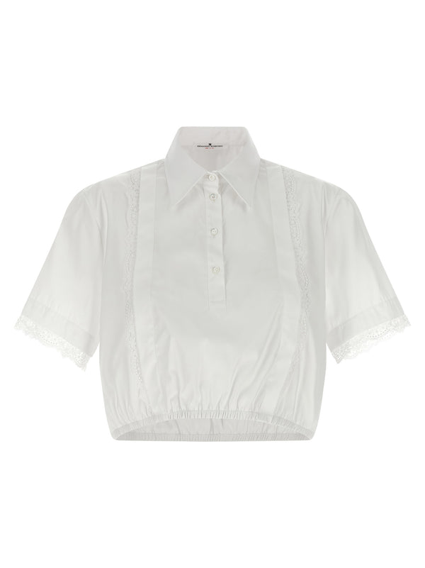 Ermanno Scervino 100% Cotton blouse in white