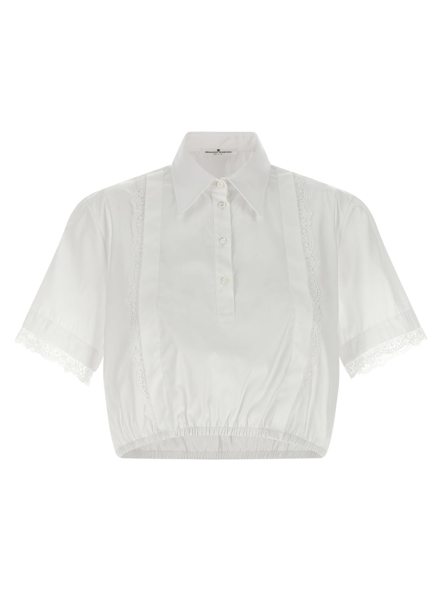 Ermanno Scervino 100% Cotton blouse in white