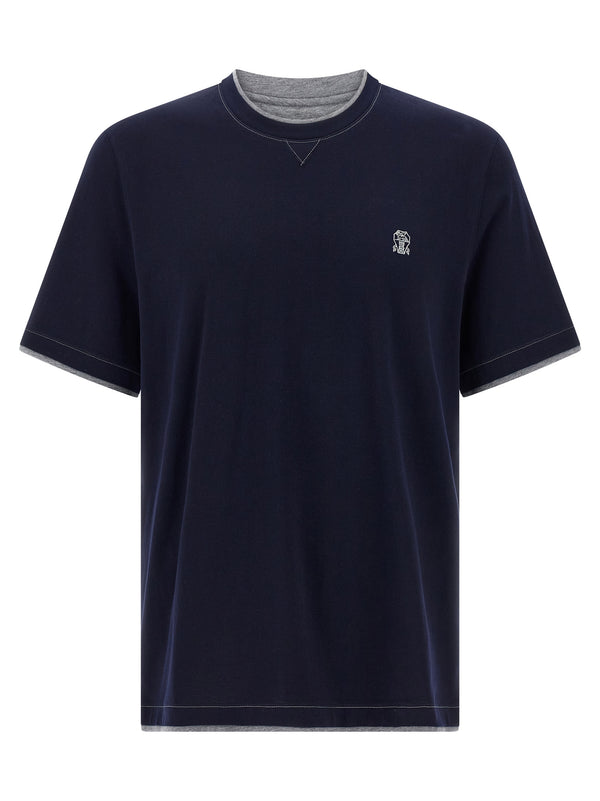 Brunello Cucinelli 100% Cotton t-shirt in navy