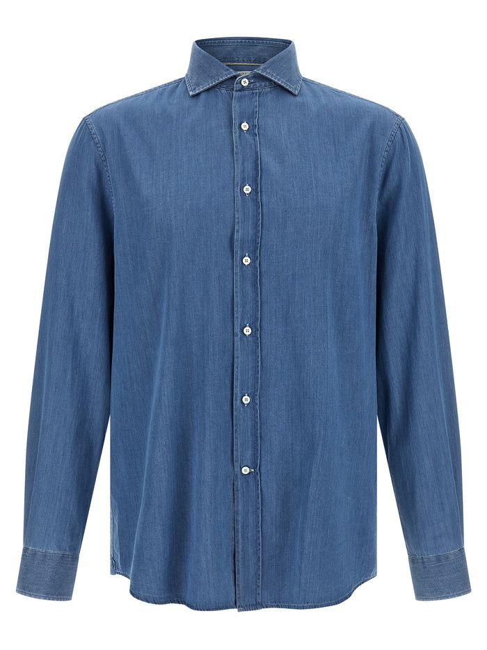Brunello Cucinelli 100% Cotton shirt in blue