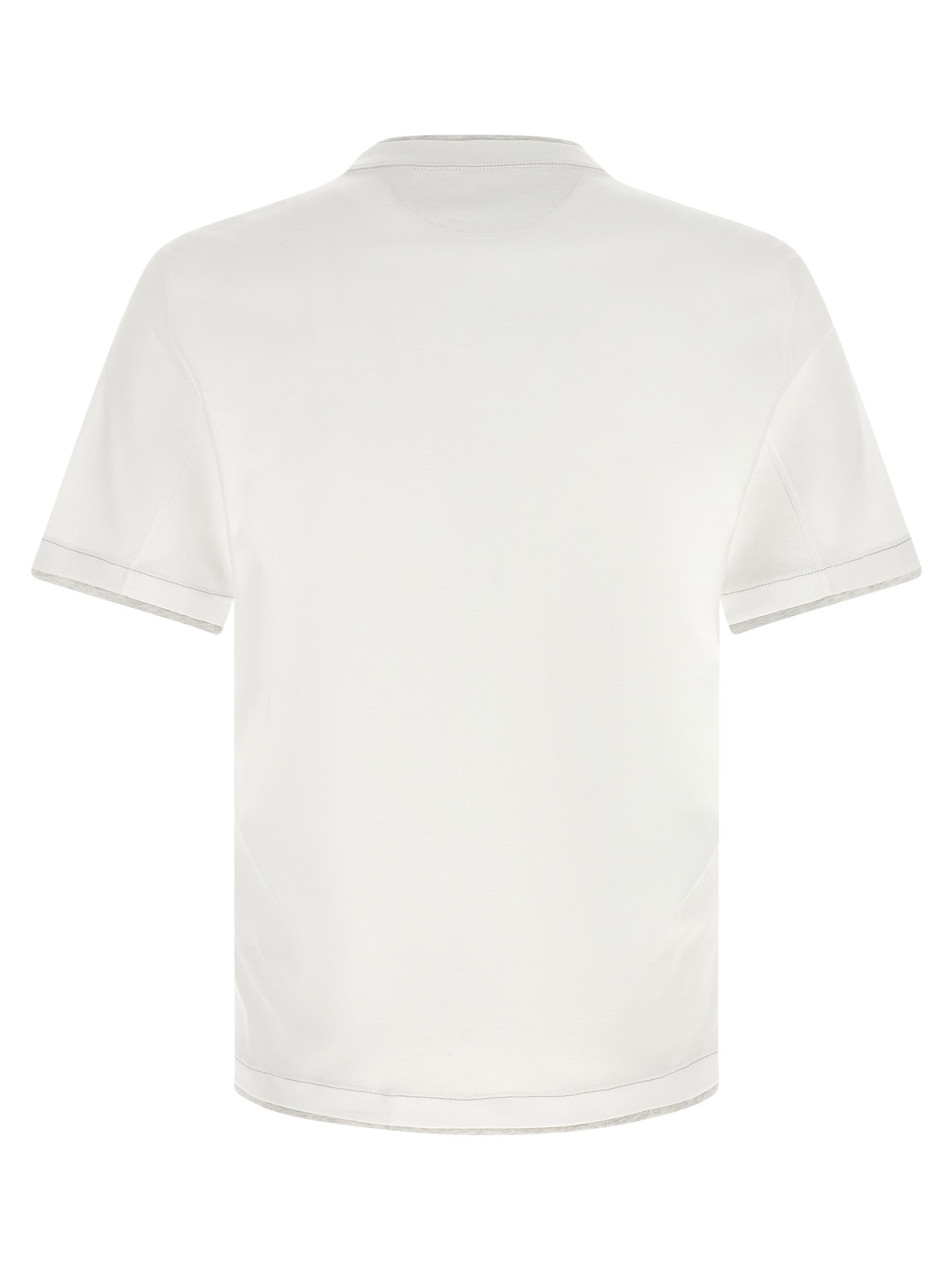 Brunello Cucinelli 100% Cotton t-shirt in white — view 2