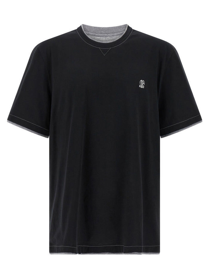 Brunello Cucinelli 100% cotton t-shirt in black