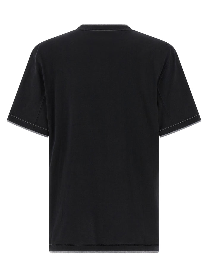 Brunello Cucinelli 100% cotton t-shirt in black — view 2