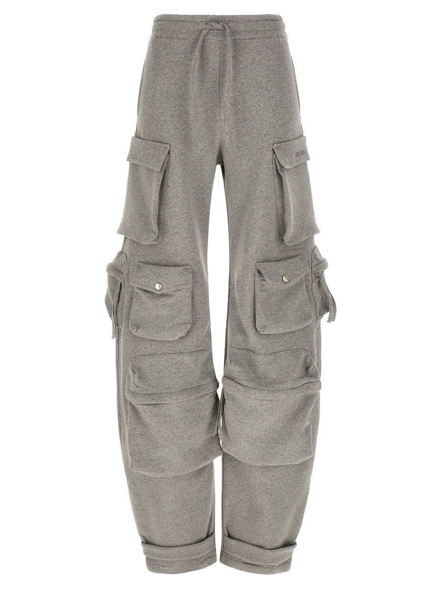 The Attico 100% Cotton cargo pants in gray