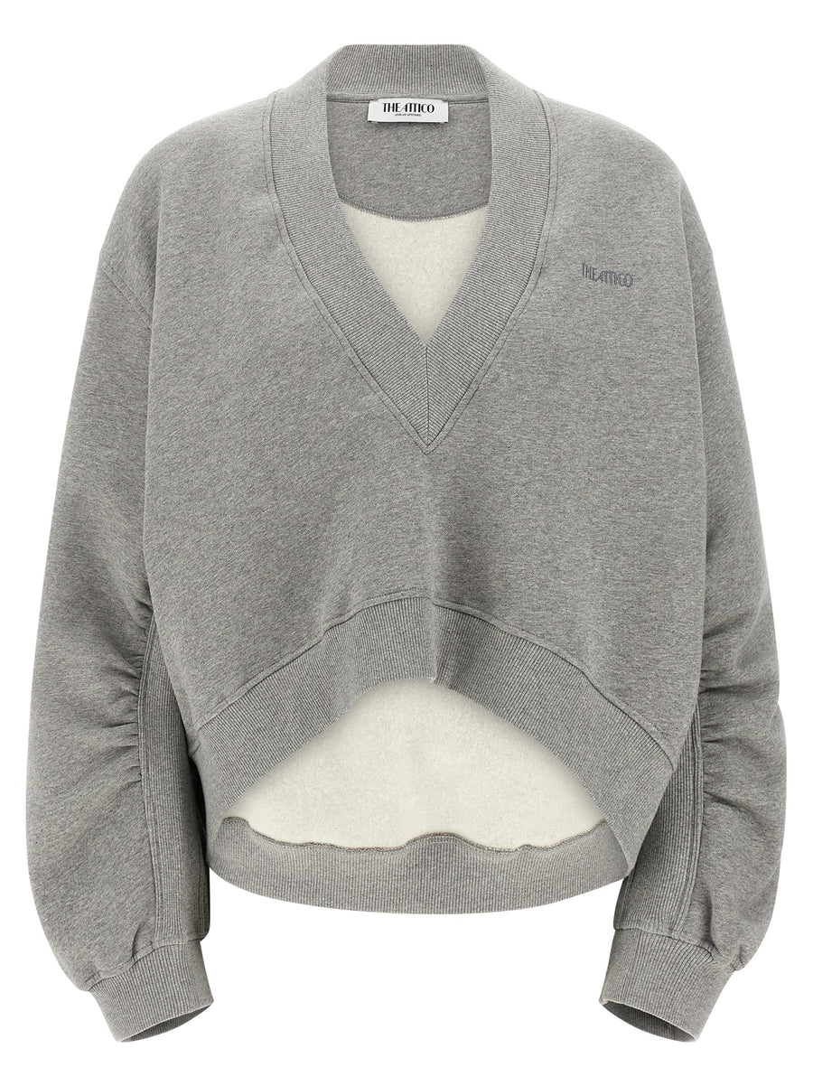 The Attico 100% Cotton sweatshirt in gray