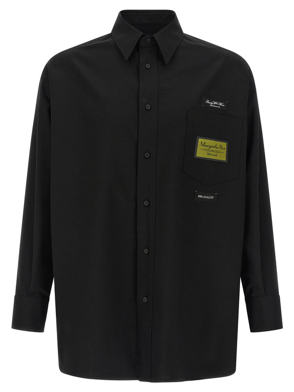 MM6 Maison Margiela 54% polyester shirt in black