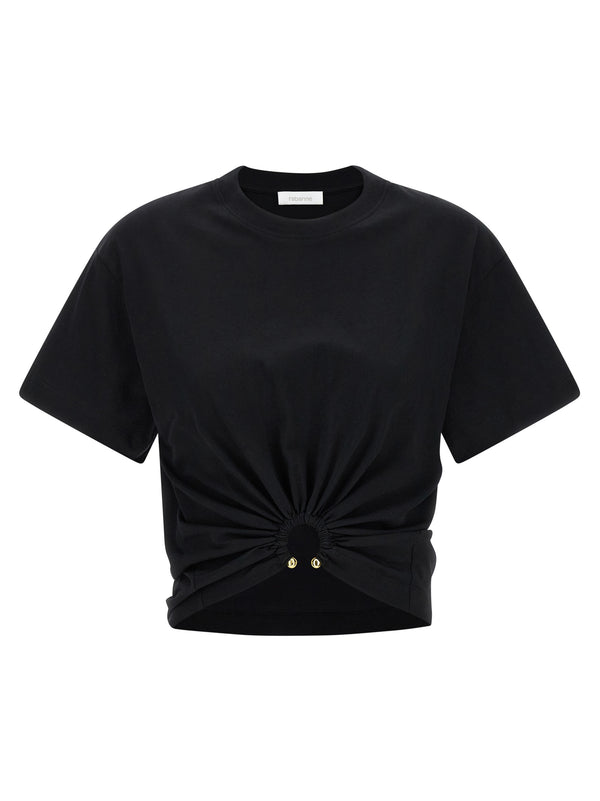 Paco Rabanne 100% cotton t-shirt in black