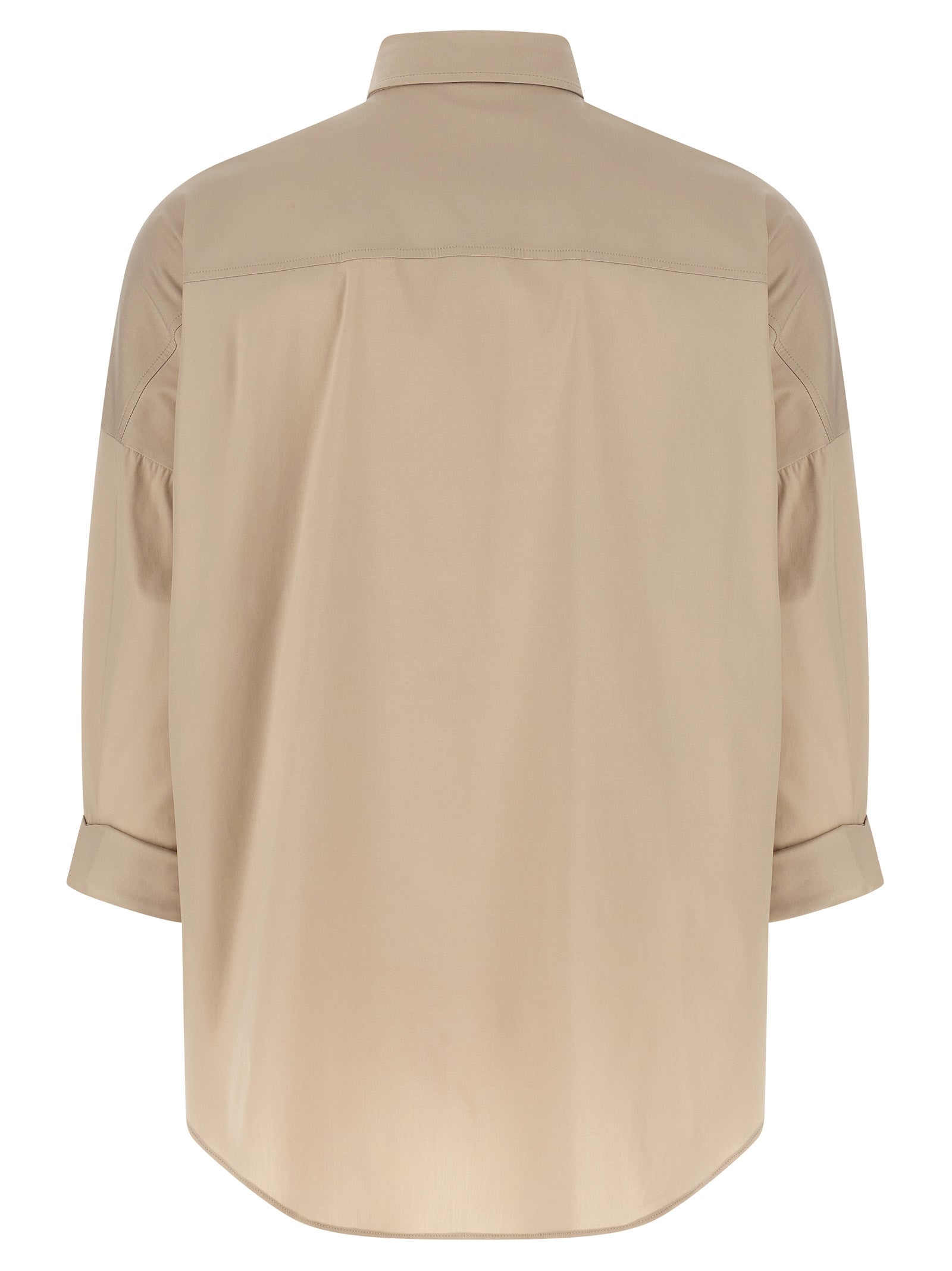 Brunello Cucinelli 72% cotton shirt in beige — view 2