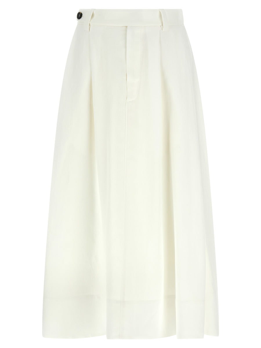 Brunello Cucinelli 72% viscose skirt in white