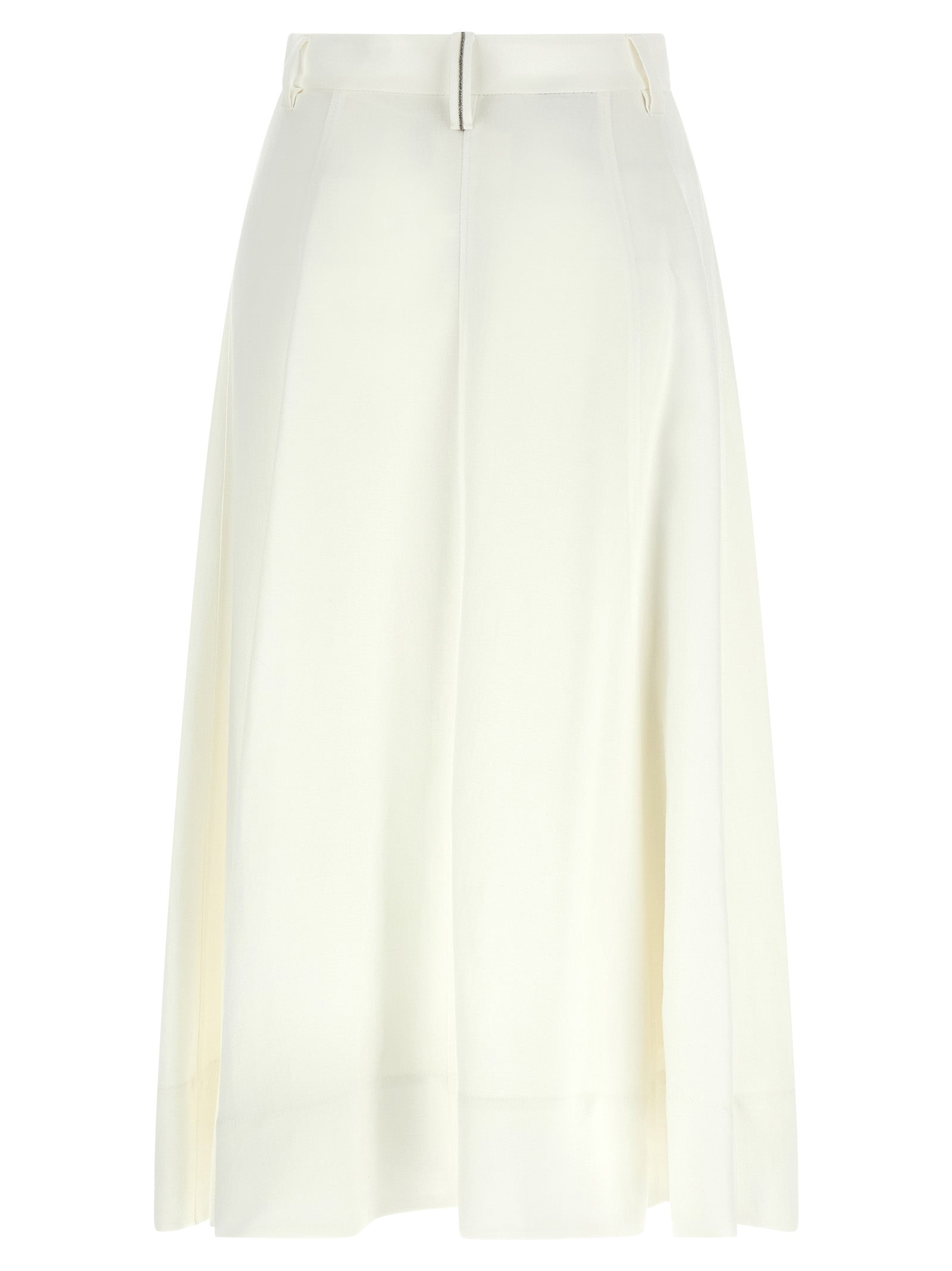 Brunello Cucinelli 72% viscose skirt in white — view 2