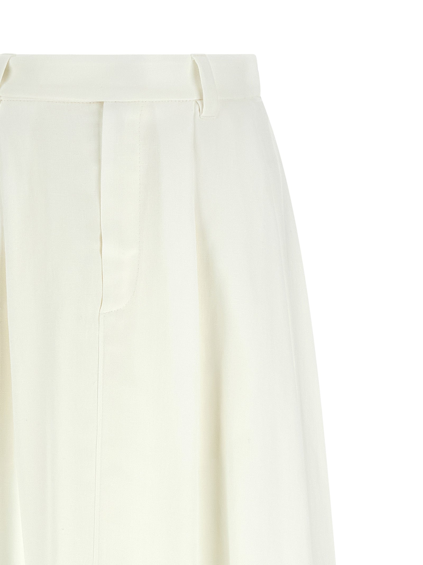 Brunello Cucinelli 72% viscose skirt in white — view 3