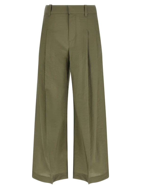 Bicolor Cotton Casual Pants