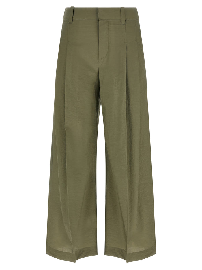 Bicolor Cotton Casual Pants