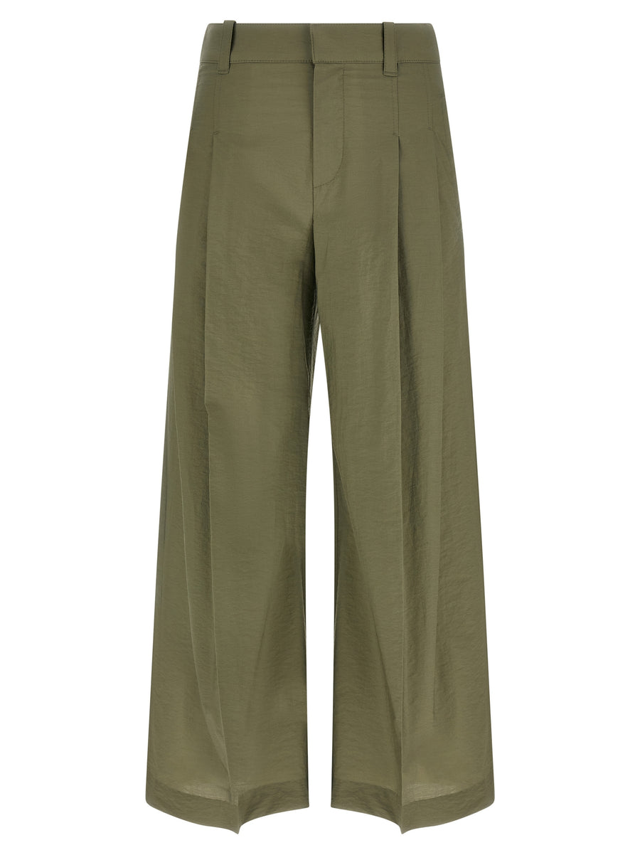 Bicolor Cotton Casual Pants