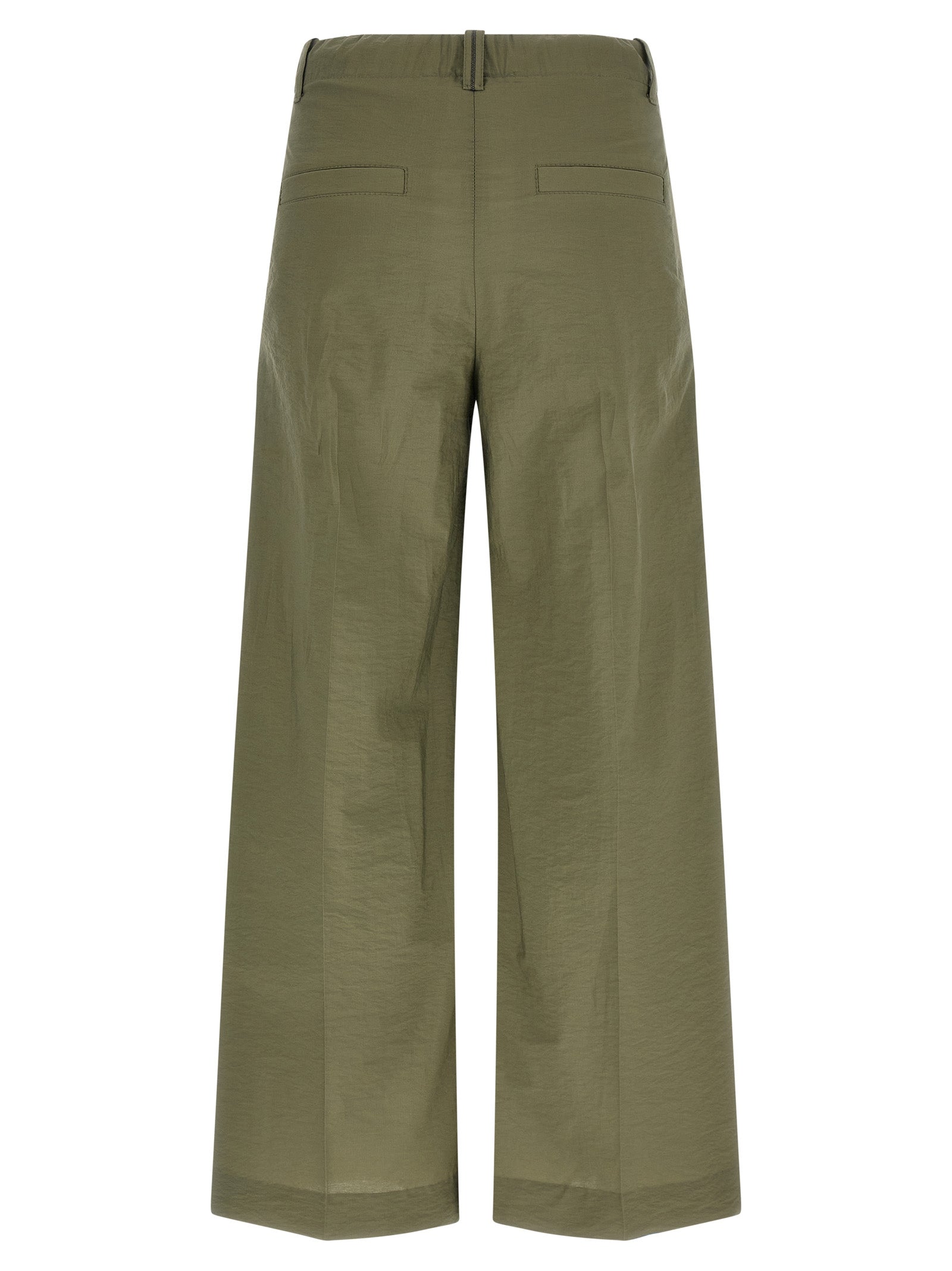 Bicolor Cotton Casual Pants
