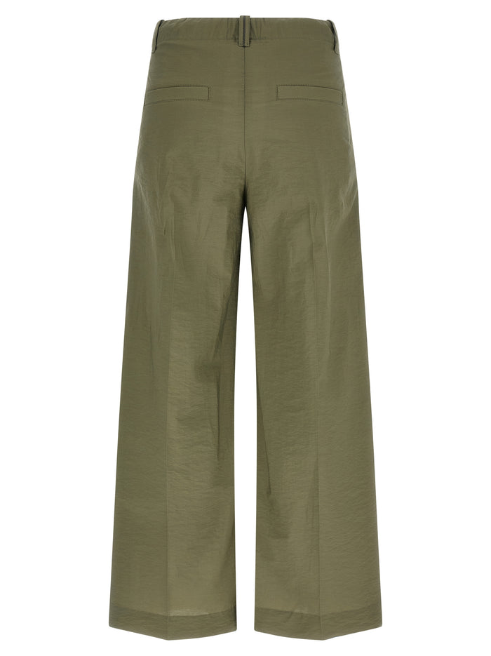 Bicolor Cotton Casual Pants