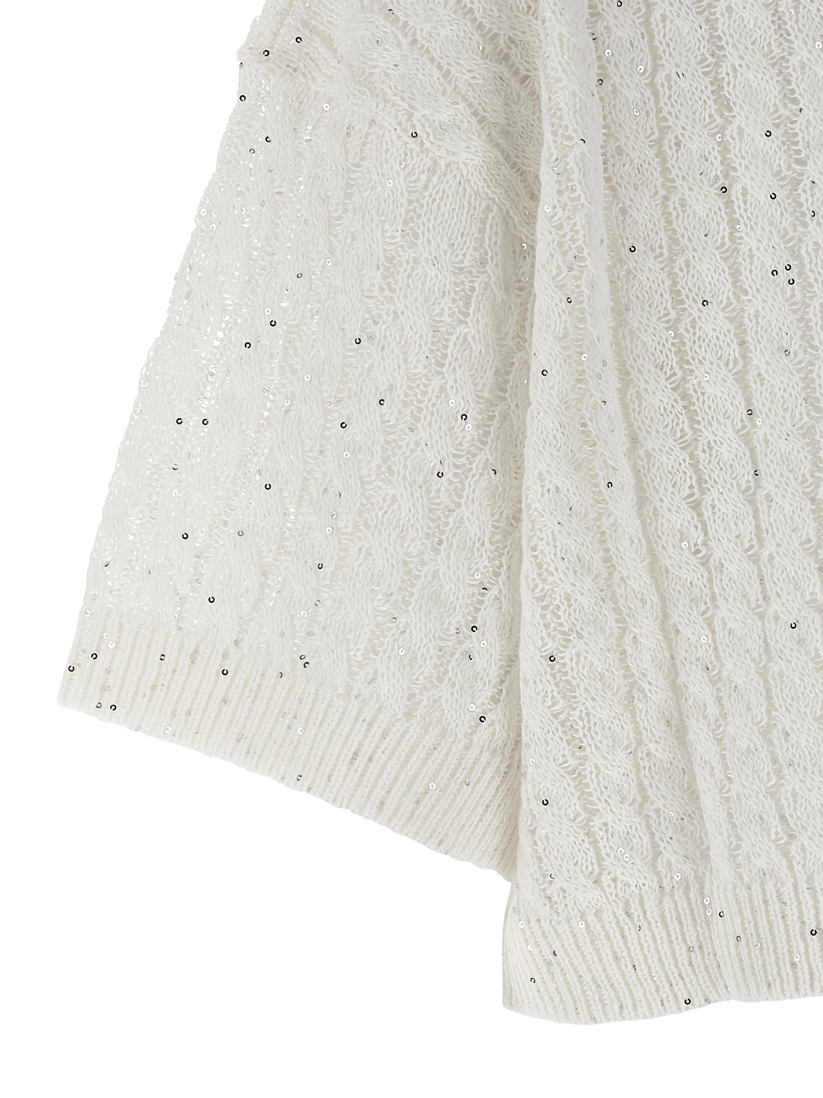 Brunello Cucinelli 94% Linen cardigan in white — view 4