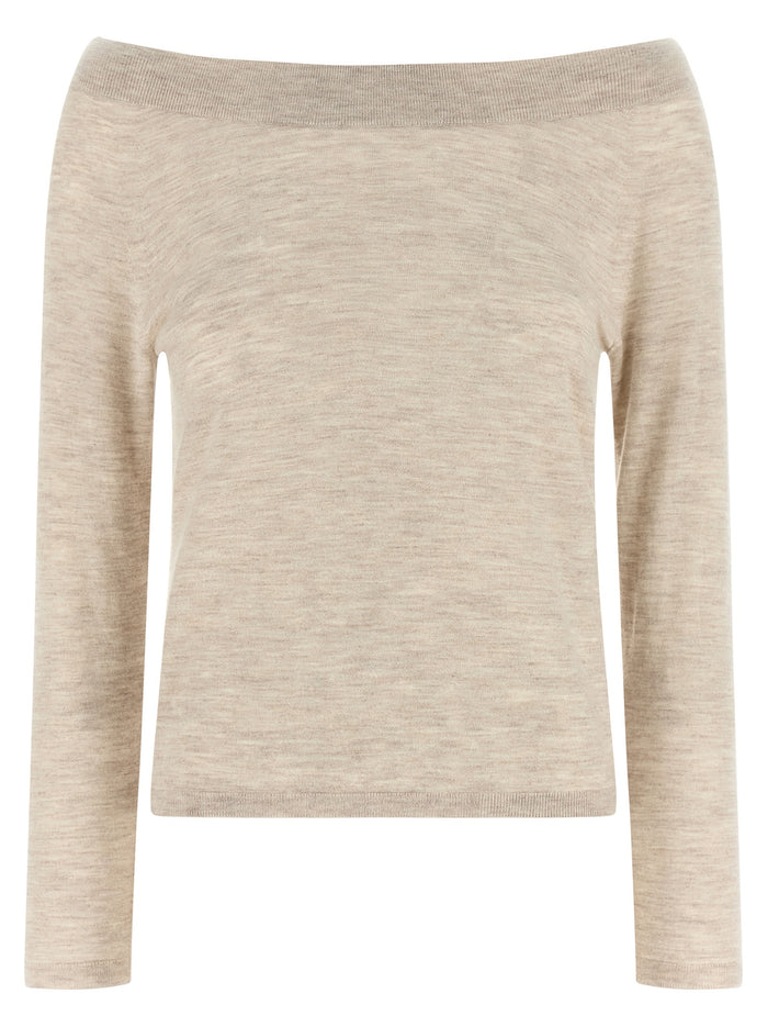 Max Mara 100% cashmere sweater in beige — view 2