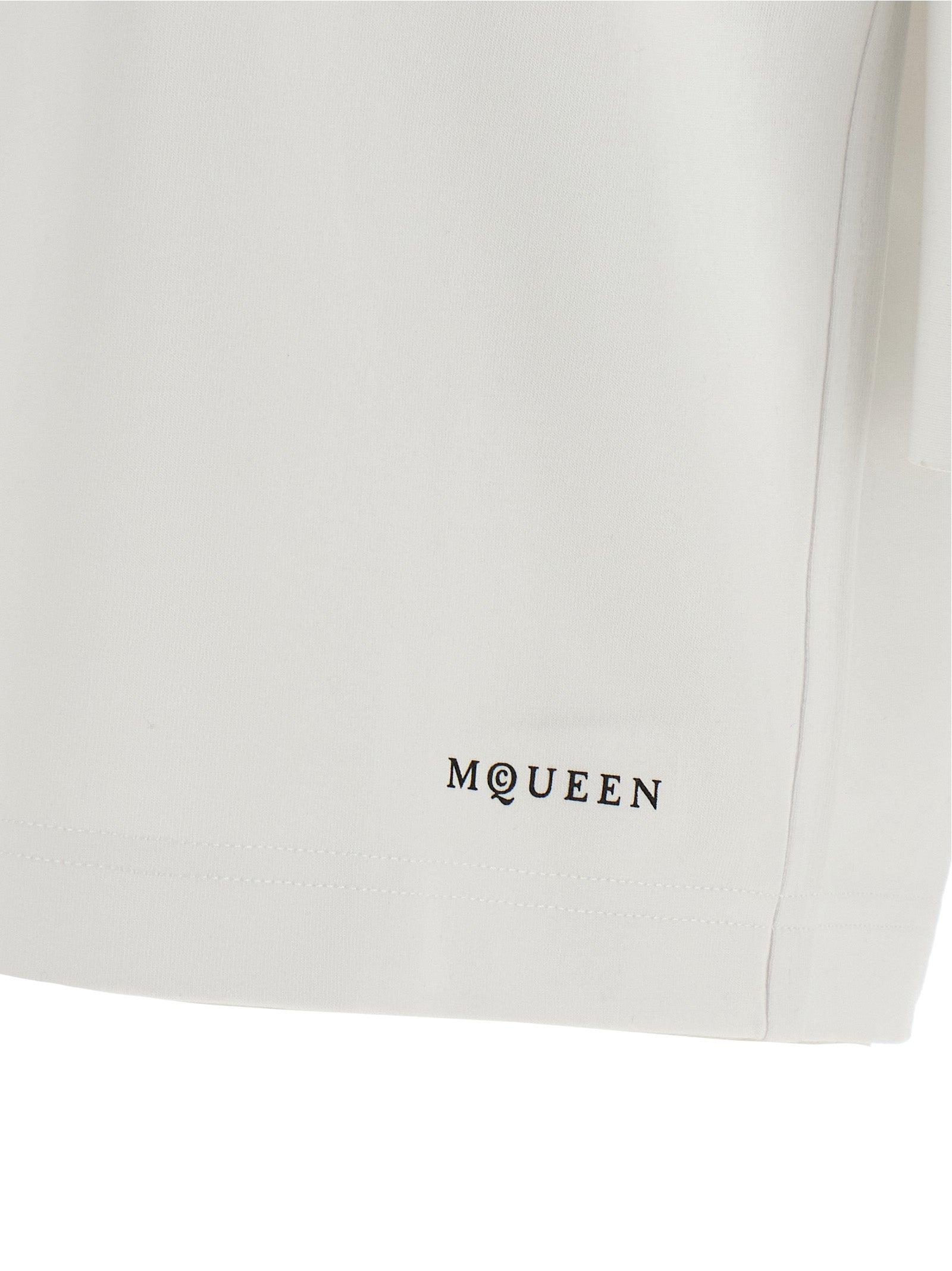 Alexander McQueen 100% cotton t-shirt in white — view 4