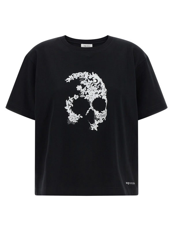 Alexander McQueen 100% cotton t-shirt in black