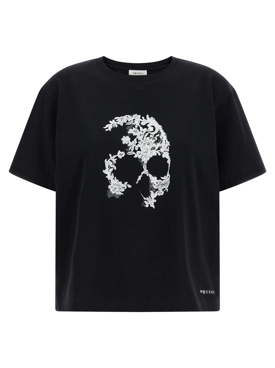 Alexander McQueen 100% cotton t-shirt in black