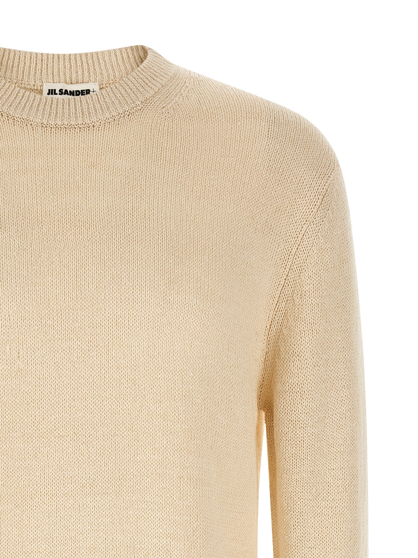 Jil Sander 50% hemp sweater in beige — view 3