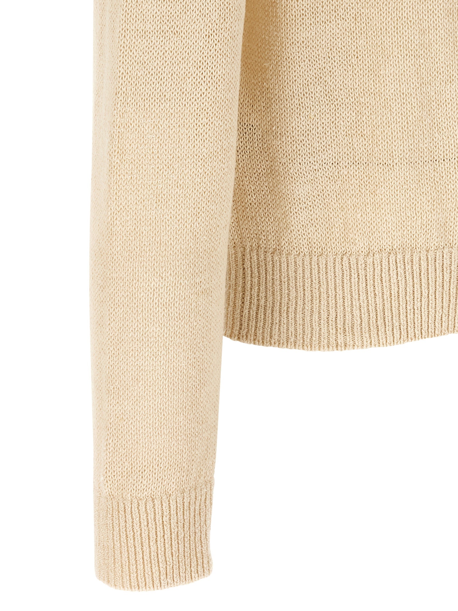 Jil Sander 50% hemp sweater in beige — view 4