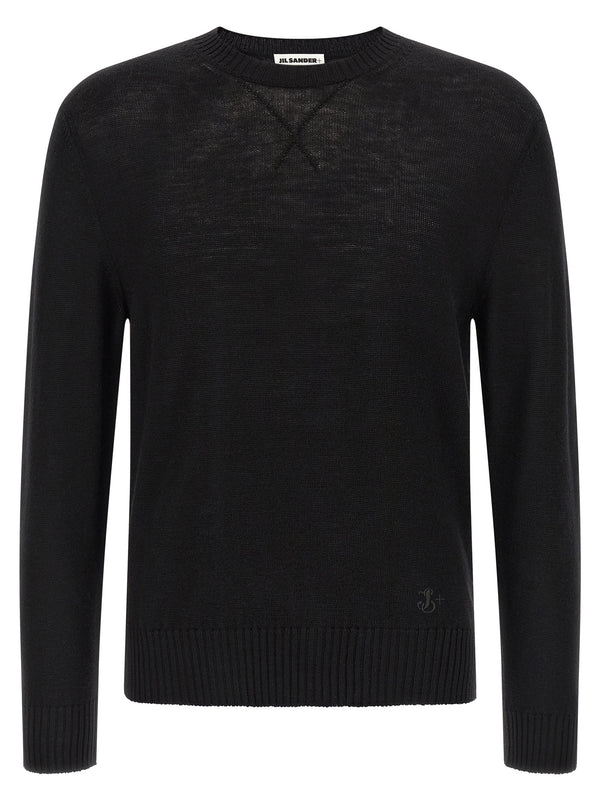 Jil Sander 100% Virgin Wool sweater in black
