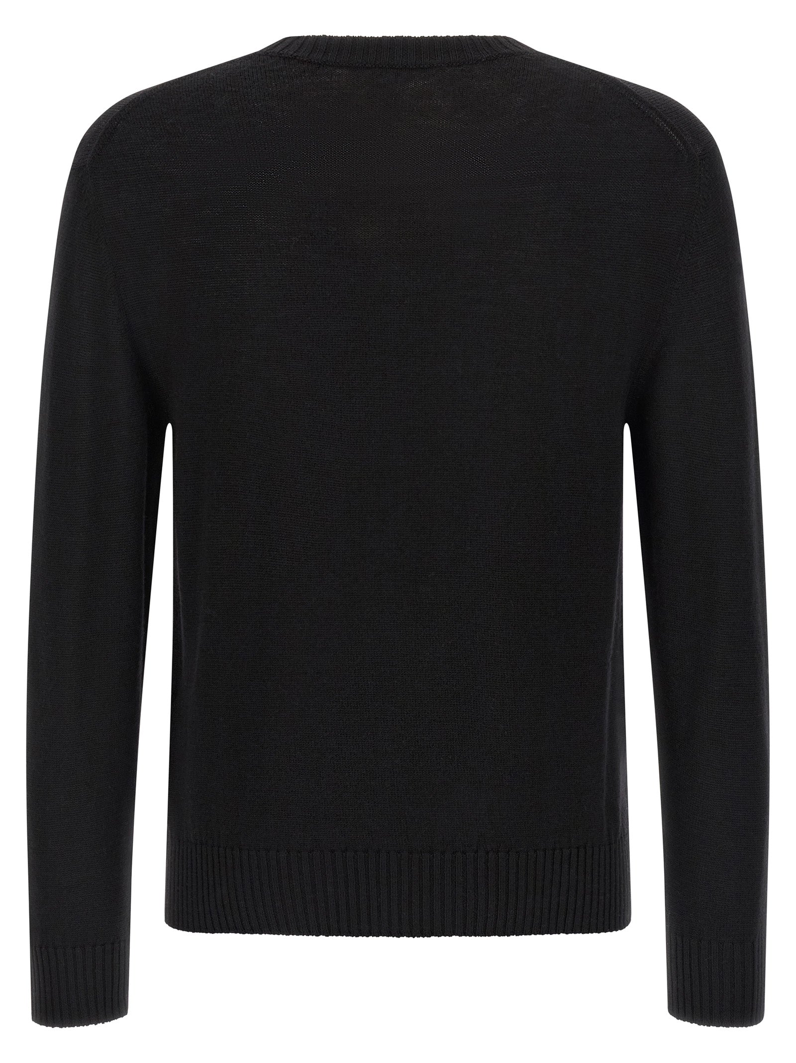 Jil Sander 100% Virgin Wool sweater in black — view 2