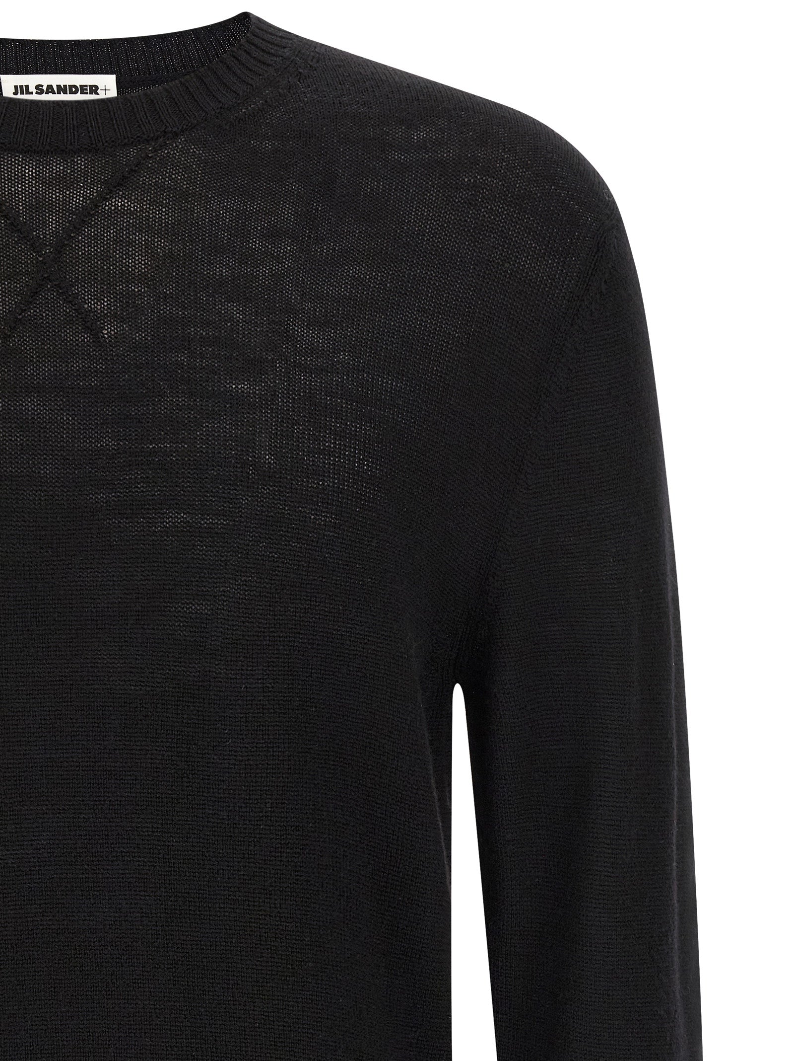 Jil Sander 100% Virgin Wool sweater in black — view 3