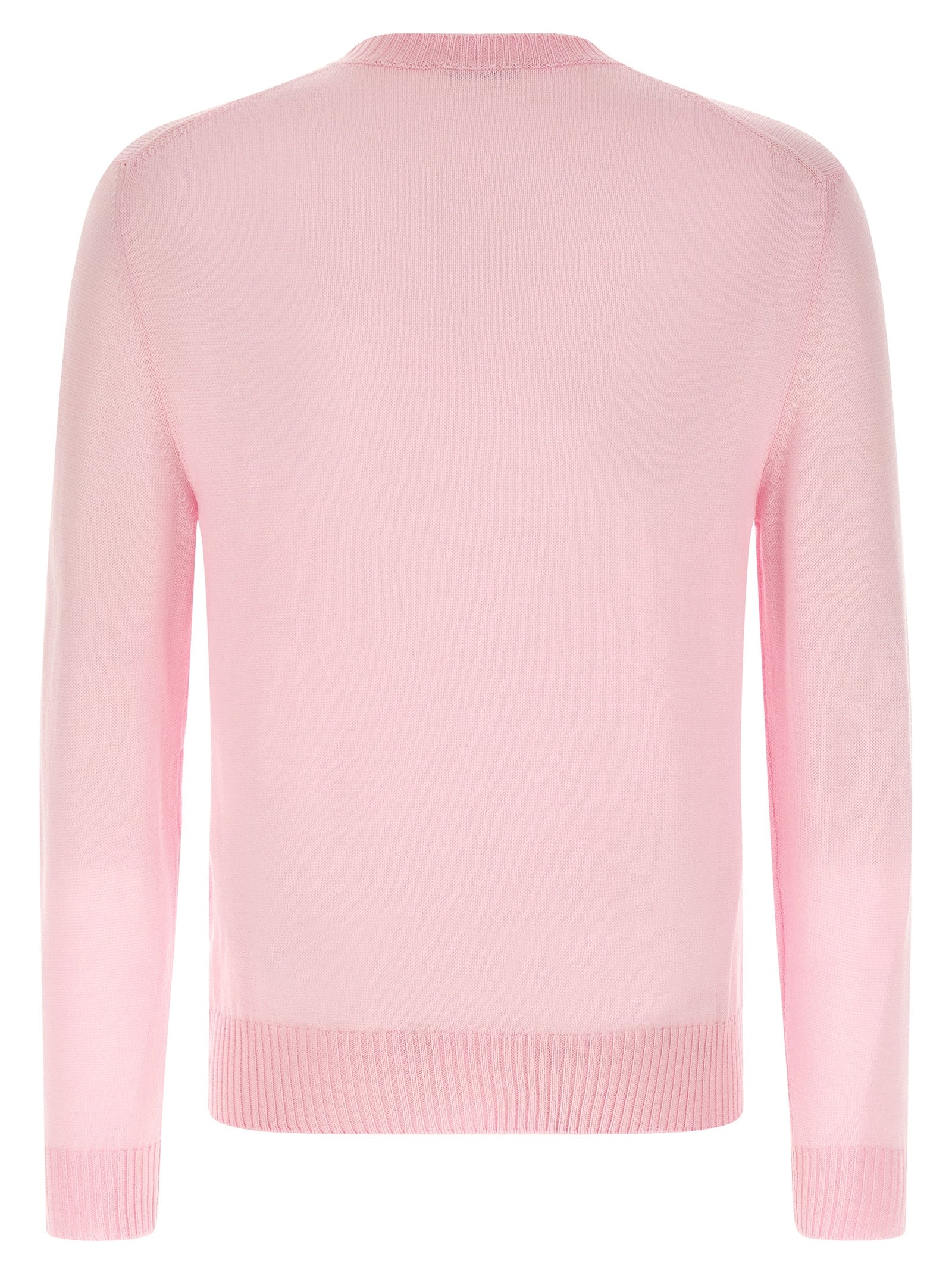 Jil Sander 100% virgin wool sweater in pink — view 2