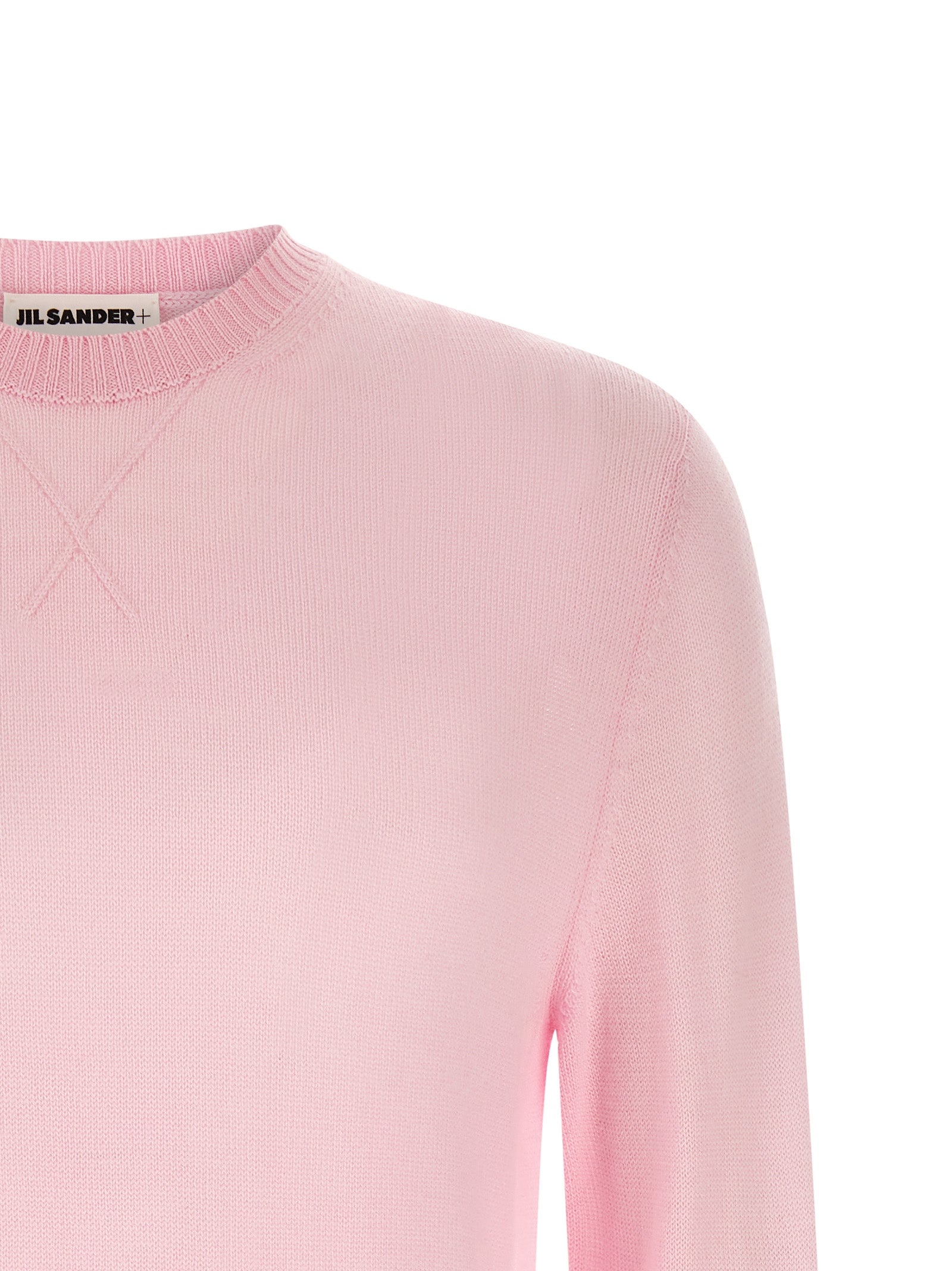 Jil Sander 100% virgin wool sweater in pink — view 3