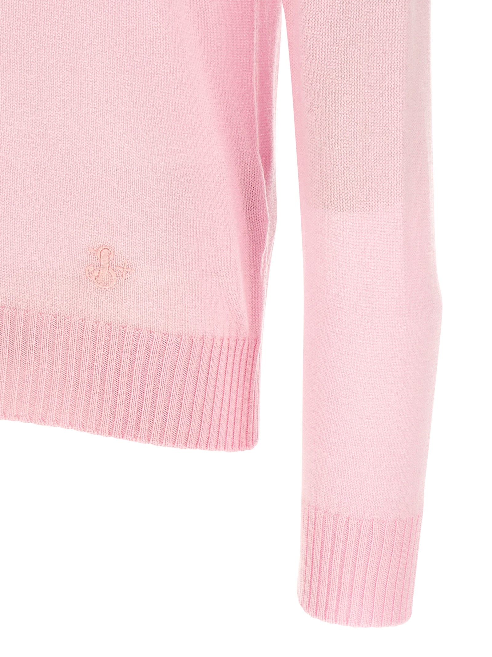 Jil Sander 100% virgin wool sweater in pink — view 4