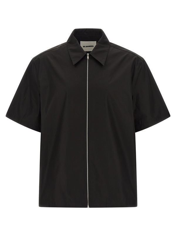 Jil Sander 100% cotton shirt in black