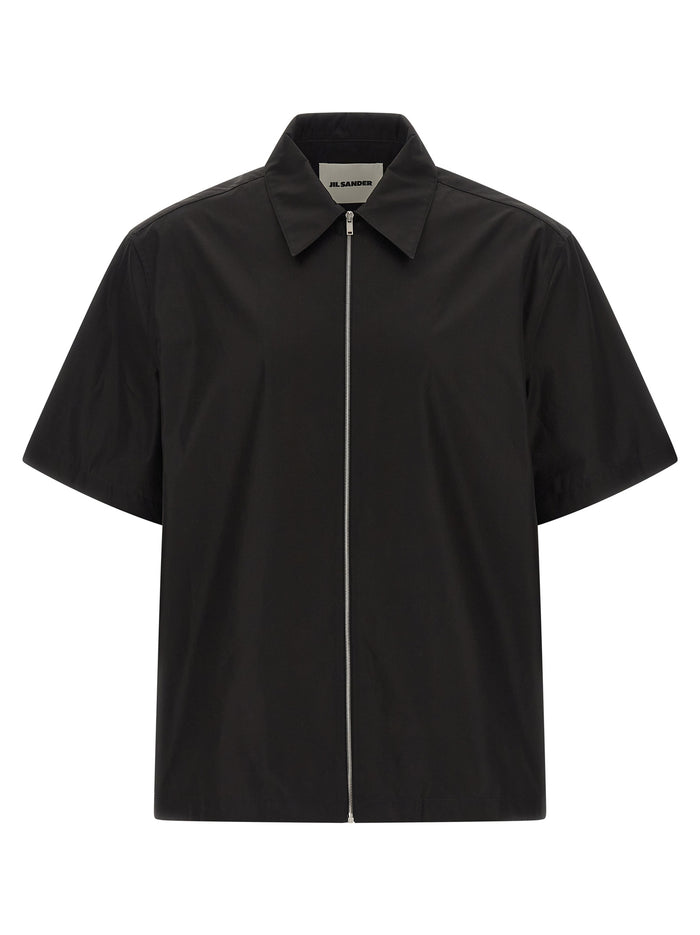 Jil Sander 100% cotton shirt in black