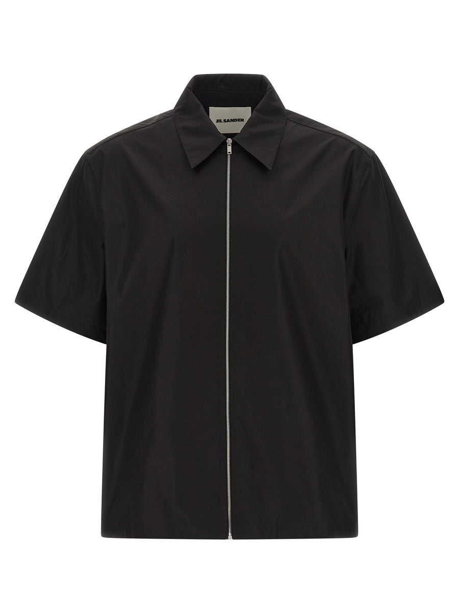 Jil Sander 100% cotton shirt in black
