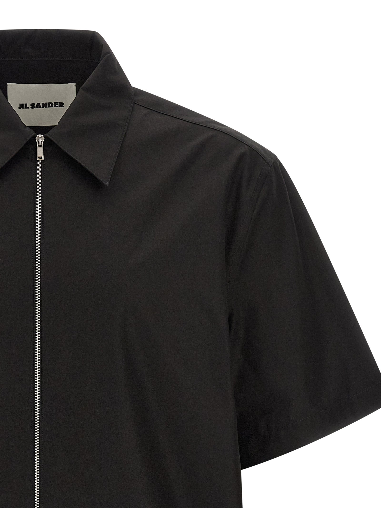 Jil Sander 100% cotton shirt in black — view 3