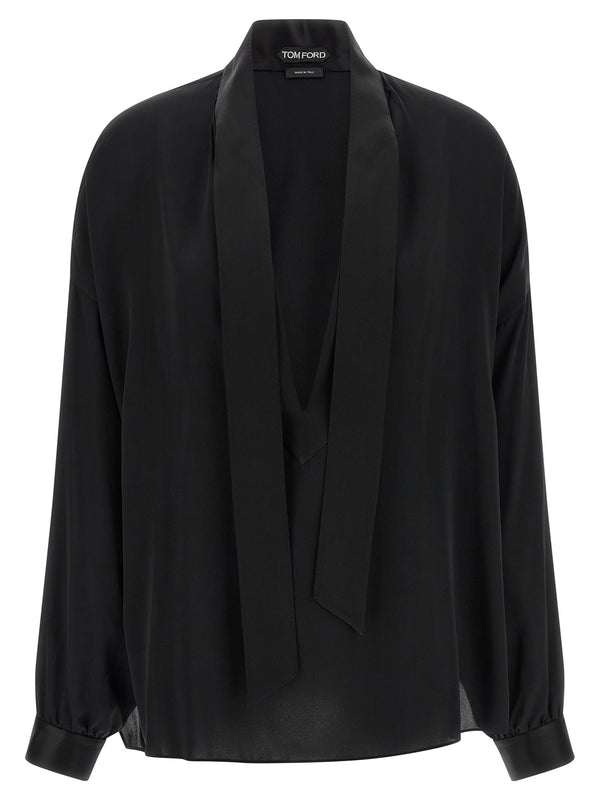 Tom Ford 100% Silk blouse in black