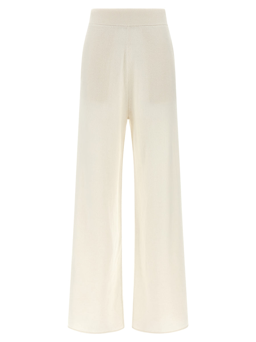 Max Mara 100% cashmere joggers in white
