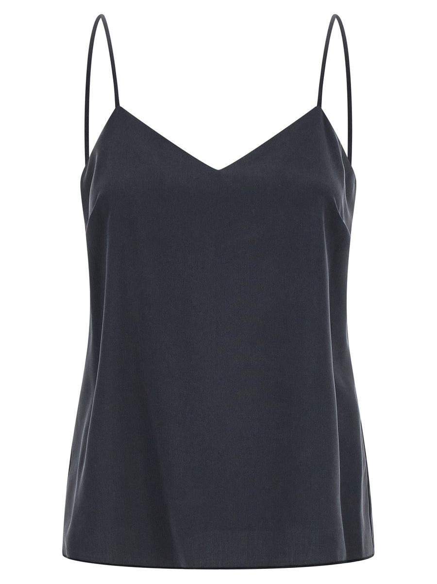 Max Mara 100% silk tank top in gray