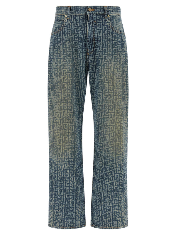 Balmain 100% cotton jeans in blue