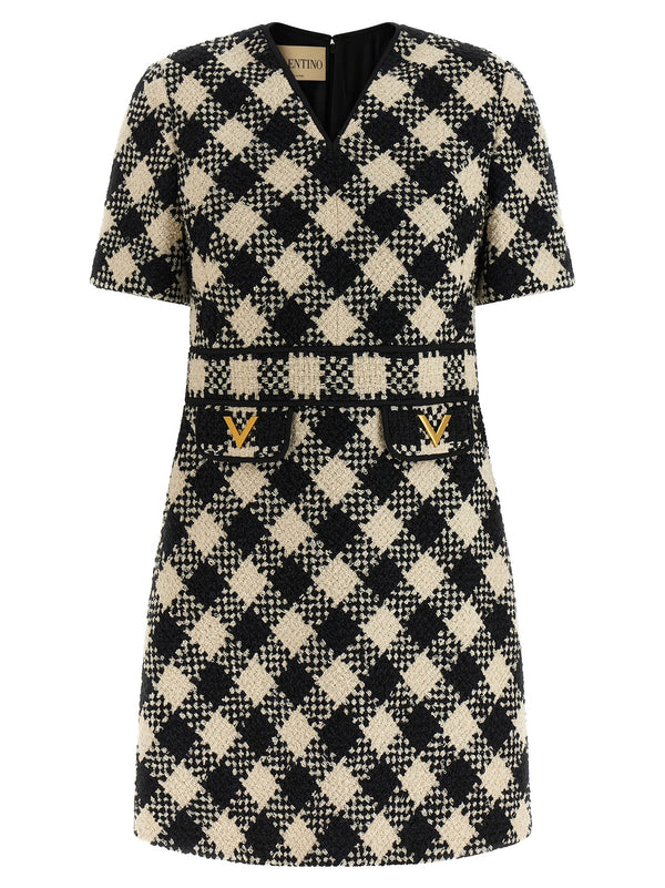 Valentino Garavani 44% cotton dress in black