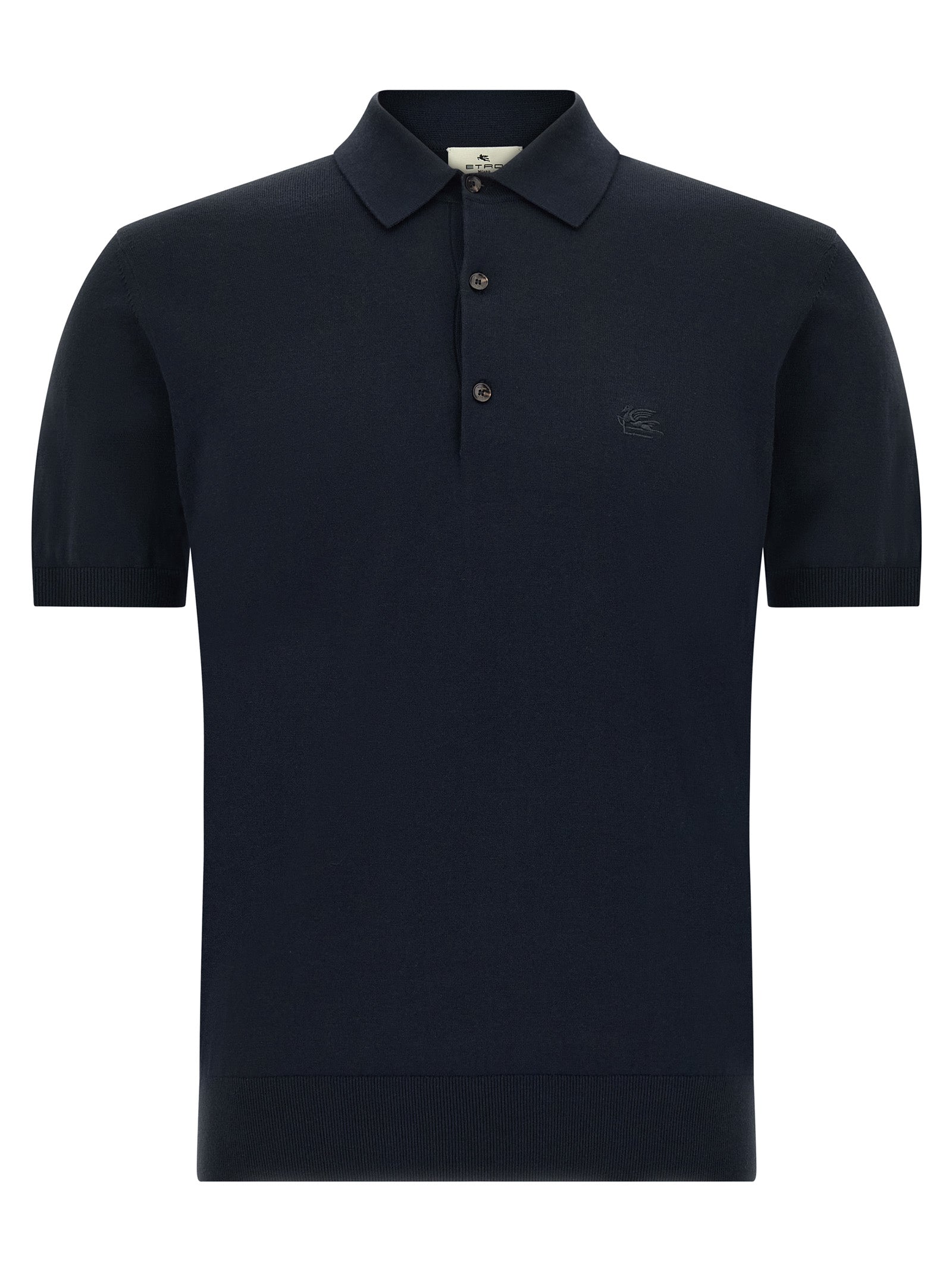 Etro 100% Cotton polo shirt in navy