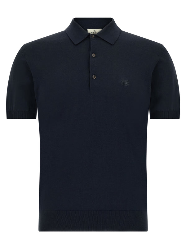 Etro 100% Cotton polo shirt in navy