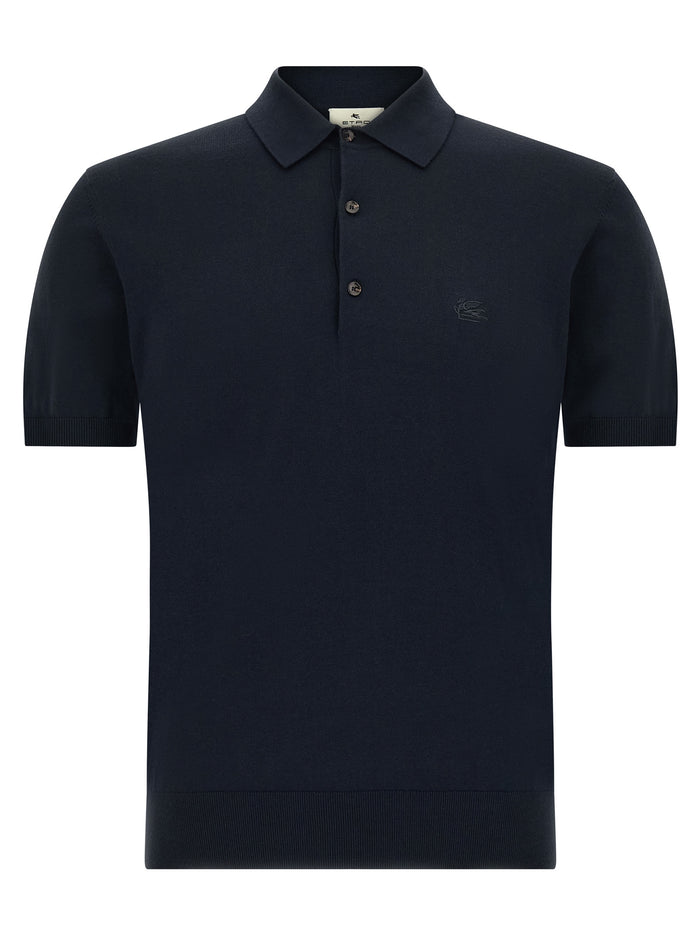 Etro 100% Cotton polo shirt in navy
