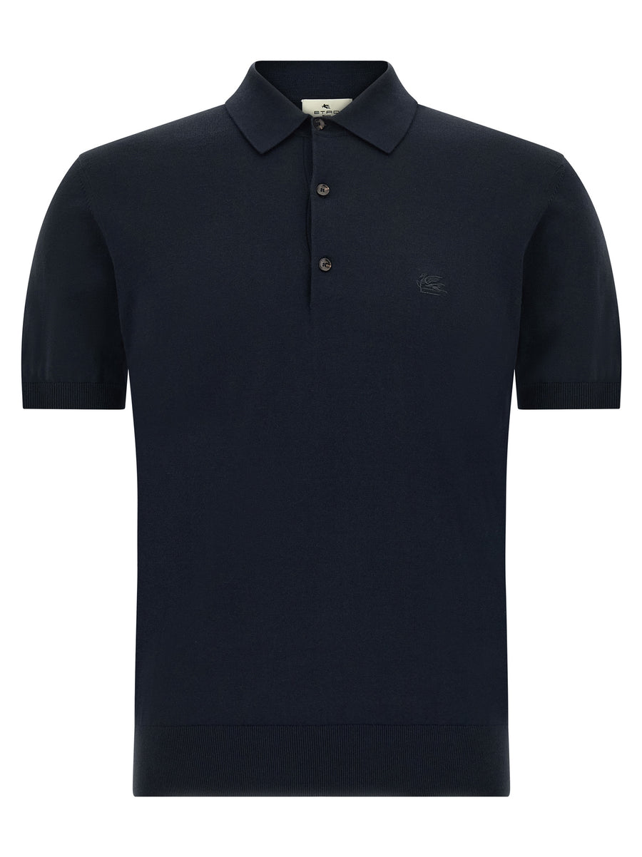 Etro 100% Cotton polo shirt in navy
