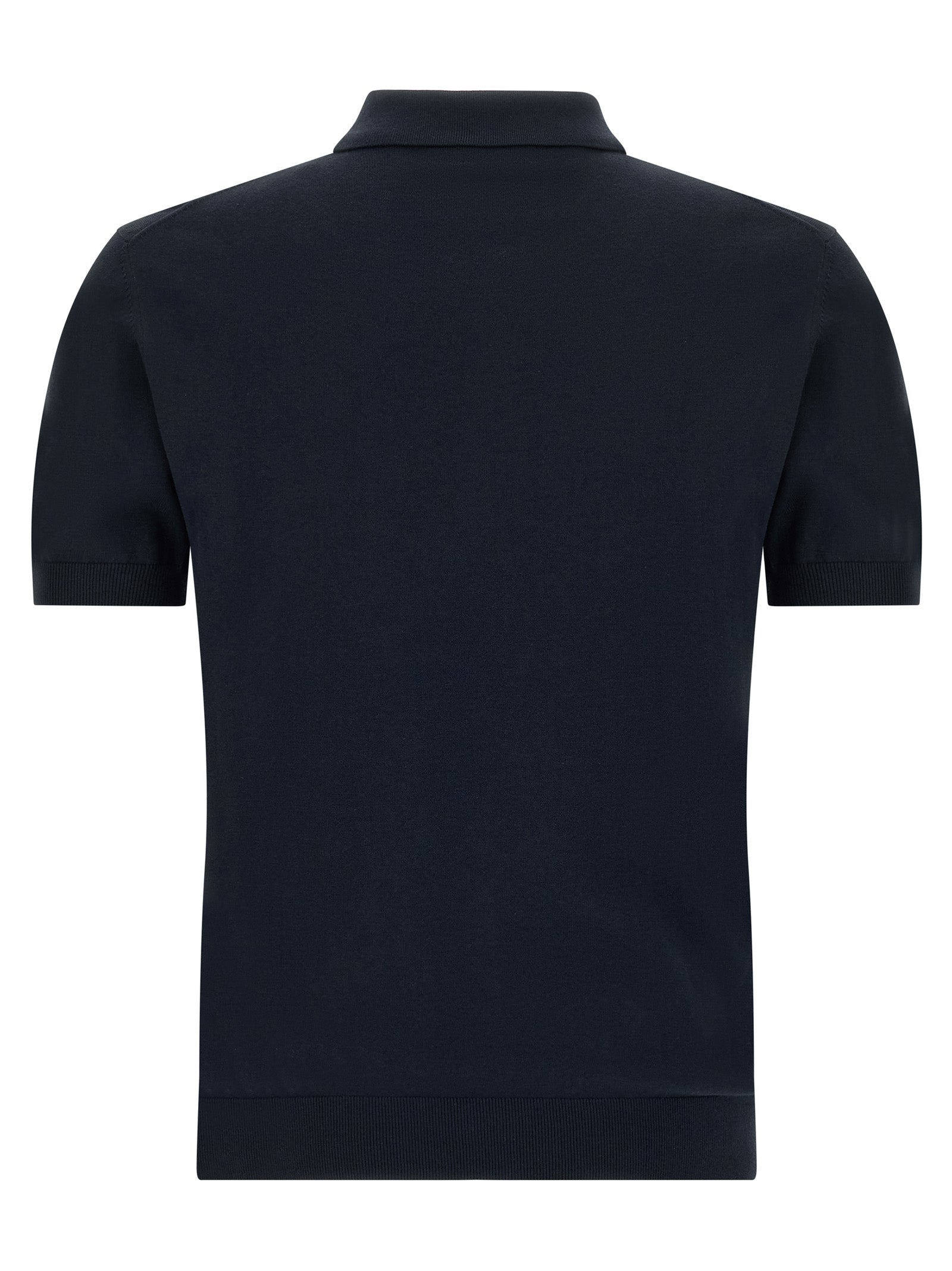 Etro 100% Cotton polo shirt in navy — view 2